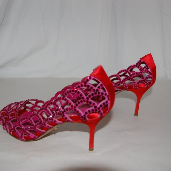 Sergio Rossi Pink Open-Toe Heels - Picture 8 of 15